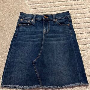 High waist denim mini skirt